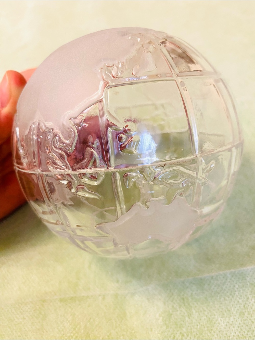 Vintage Clear Glass Globe 🌎 decor. Made in Germany 🇩🇪